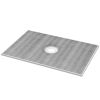 Shower Curb Kit, 48"x72" Shower Pan Kit with 6.3" Central Drain, Lightweight EPS Shower Installation Kits with 2 Waterproof Cloths, Shower Pan Slope