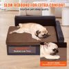 Pet Sofa, Dog Couch for Medium-Sized Dogs and Cats, Soft Leather Dog Sofa Bed, 110 lbs Loading Cat Sofa, Black
