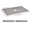 Shower Curb Kit, 48"x72" Shower Pan Kit with 6.3" Central Drain, Lightweight EPS Shower Installation Kits with 2 Waterproof Cloths, Shower Pan Slope