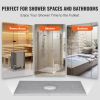 Shower Curb Kit, 48"x72" Shower Pan Kit with 6.3" Central Drain, Lightweight EPS Shower Installation Kits with 2 Waterproof Cloths, Shower Pan Slope