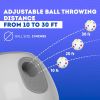 White Automatic Dog Ball Launcher Machine; Automatic Tennis Ball Thrower for Dogs 10.2 x 8.3 x 10.6; ABS Automatic Ball Launcher for Dogs; Pet Ball L