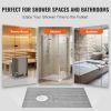 Shower Curb Kit, 60"x38" Shower Pan Kit with 6.3" Offset Drain, Lightweight EPS Shower Installation Kits with 2 Waterproof Cloths, Shower Pan Slope S