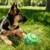 Giggle Dog Ball; 5.5" in Diameter; Green Interactive Dog Toy Sound 12 oz; Vinyl Giggle Ball for Dogs; Wiggle Waggle Ball for Dogs; Sound Dog Toys Wob