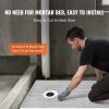Shower Curb Kit, 60"x38" Shower Pan Kit with 6.3" Offset Drain, Lightweight EPS Shower Installation Kits with 2 Waterproof Cloths, Shower Pan Slope S
