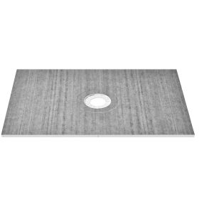 Shower Curb Kit, 48"x72" Shower Pan Kit with 6.3" Central Drain, Lightweight EPS Shower Installation Kits with 2 Waterproof Cloths, Shower Pan Slope
