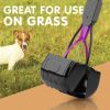Portable Dog Pooper Scooper for All Surfaces, 23 Inch Long. Pink Pooper Scooper for Small Dog, Cat. Non-Breakable Plastic Dog Poop Picker Upper with