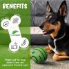 Giggle Dog Ball; 5.5" in Diameter; Green Interactive Dog Toy Sound 12 oz; Vinyl Giggle Ball for Dogs; Wiggle Waggle Ball for Dogs; Sound Dog Toys Wob