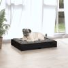 Dog Bed Black Solid pine wood Durable Dog Bed Rectangular