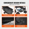 Pet Stroller, 4 Wheels Dog Stroller Rotate with Brakes, 44lbs Weight Capacity, Puppy Stroller with Reversible Handlebar, Storage Basket and Zipper, f