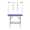 Pet Grooming Table Two Arms with Clamp, 36''x24'' Dog Grooming Station, Foldable Pets Grooming Stand for Medium and Small Dogs, Free No Sit Haunch Ho
