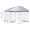 Dog Kennel Silver Galvanized Steel Large Durable Dog Kennel