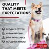 Reflective Cotton Dog Collar Eco Friendly Alt to Nylon Collar for Small Medium Large Dogs Adjustable Male Female Dog Collar Pink 10-16 inch Neck x 4/