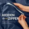 Navy Duvet Cover King Size Microfiber Duvet Cover with Zipper Duvet Cover Set of 1 Down Comforter Cover with 2 Pillow Shams Luxury Comforter Cover Ki