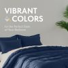 Navy Duvet Cover King Size Microfiber Duvet Cover with Zipper Duvet Cover Set of 1 Down Comforter Cover with 2 Pillow Shams Luxury Comforter Cover Ki