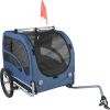 Dog Bike Trailer, Supports up to 100 lbs, Pet Cart Bicycle Carrier, Easy Folding Frame with Quick Release Wheels, Universal Bicycle Coupler, Reflecto