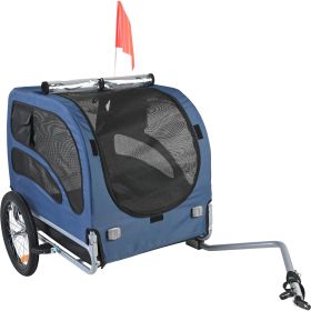 Dog Bike Trailer, Supports up to 100 lbs, Pet Cart Bicycle Carrier, Easy Folding Frame with Quick Release Wheels, Universal Bicycle Coupler, Reflecto