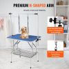 Pet Grooming Table Two Arms with Clamp, 36''x24'' Dog Grooming Station, Foldable Pets Grooming Stand for Medium and Small Dogs, Free No Sit Haunch Ho