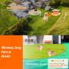 2 In 1 Wireless Electric Dog Fence With Training Collar IP67 Waterproof Pet Beep Vibration Shock Boundary Containment System for Small Medium Large D