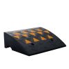 Rubber Curb Ramp 6" Rise Height Sidewalk Curb Ramp, 14.6" Width 19.3" Length Driveway Ramp for Curb, 15T Heavy Duty Rubber Ramp for Forklifts, Trucks