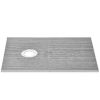 Shower Curb Kit, 60"x38" Shower Pan Kit with 6.3" Offset Drain, Lightweight EPS Shower Installation Kits with 2 Waterproof Cloths, Shower Pan Slope S