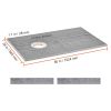 Shower Curb Kit, 60"x38" Shower Pan Kit with 6.3" Offset Drain, Lightweight EPS Shower Installation Kits with 2 Waterproof Cloths, Shower Pan Slope S