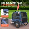 Dog Bike Trailer, Supports up to 100 lbs, Pet Cart Bicycle Carrier, Easy Folding Frame with Quick Release Wheels, Universal Bicycle Coupler, Reflecto