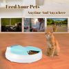 5-Meals Automatic Feeder Auto Pet Feeder 5x270ml Dry and Wet Food Dispenser Cat and Dog Food Dispenser Programmable Timer Portion Control with Voice