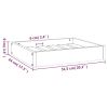 Dog Bed Black Solid pine wood 20.3 x 17.3 x 3.5 in Durable