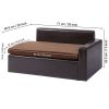 Pet Sofa, Dog Couch for Medium-Sized Dogs and Cats, Soft Leather Dog Sofa Bed, 110 lbs Loading Cat Sofa, Black
