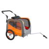 Dog Bike Trailer, Supports up to 66 lbs, 2-in-1 Pet Stroller Cart Bicycle Carrier, Easy Folding Cart Frame with Quick Release Wheels, Universal Bicyc