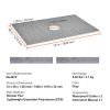 Shower Curb Kit, 48"x72" Shower Pan Kit with 6.3" Central Drain, Lightweight EPS Shower Installation Kits with 2 Waterproof Cloths, Shower Pan Slope