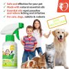 Natural Flea and Tick Home Spray for Dogs Cats Ferret Mosquito Bug Repellent Carpet Flea Killer Pet Pest Control House Flea Treatment Indoor Organic