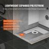Shower Curb Kit, 48"x72" Shower Pan Kit with 6.3" Central Drain, Lightweight EPS Shower Installation Kits with 2 Waterproof Cloths, Shower Pan Slope