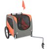 Dog Bike Trailer, Supports up to 66 lbs, Pet Cart Bicycle Carrier, Easy Folding Frame with Quick Release Wheels, Universal Bicycle Coupler, Reflector
