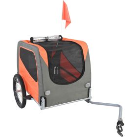 Dog Bike Trailer, Supports up to 66 lbs, Pet Cart Bicycle Carrier, Easy Folding Frame with Quick Release Wheels, Universal Bicycle Coupler, Reflector