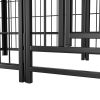 Dog Playpen Indoor 24 inch 8 Panels Metal Dog Pen Pet Dog Fence Outdoor Exercise Pen with Doors, Heavy Duty Dog Fence Puppy Pen for Large Medium Smal