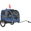 Dog Bike Trailer, Supports up to 100 lbs, Pet Cart Bicycle Carrier, Easy Folding Frame with Quick Release Wheels, Universal Bicycle Coupler, Reflecto