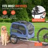 Dog Bike Trailer, Supports up to 100 lbs, Pet Cart Bicycle Carrier, Easy Folding Frame with Quick Release Wheels, Universal Bicycle Coupler, Reflecto