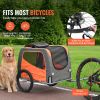Dog Bike Trailer, Supports up to 66 lbs, Pet Cart Bicycle Carrier, Easy Folding Frame with Quick Release Wheels, Universal Bicycle Coupler, Reflector