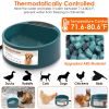 Heated Water Bowl for Dog Cat 74.4OZ Heating Water Dish IP67 Waterproof Thermal Water Bowl Heated Pet Bowl Dog Cat Water Feeder Bowl for Dog Cat Rabb