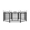 Dog Playpen Indoor 24 inch 8 Panels Metal Dog Pen Pet Dog Fence Outdoor Exercise Pen with Doors, Heavy Duty Dog Fence Puppy Pen for Large Medium Smal