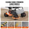 Pet Stroller, 4 Wheels Dog Stroller Rotate with Brakes, 44lbs Weight Capacity, Puppy Stroller with Reversible Handlebar, Storage Basket and Zipper, f