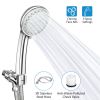 Handheld Shower Head Stainless High Pressure 5 Spray Settings Massage Spa Showerhead Chrome Face with Check Valve 5ft Steel Hose Adjustable Angle Bra