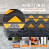 Rubber Curb Ramp 6" Rise Height Sidewalk Curb Ramp, 14.6" Width 19.3" Length Driveway Ramp for Curb, 15T Heavy Duty Rubber Ramp for Forklifts, Trucks