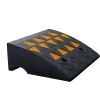 Rubber Curb Ramp 6" Rise Height Sidewalk Curb Ramp, 14.6" Width 19.3" Length Driveway Ramp for Curb, 15T Heavy Duty Rubber Ramp for Forklifts, Trucks
