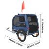 Dog Bike Trailer, Supports up to 100 lbs, Pet Cart Bicycle Carrier, Easy Folding Frame with Quick Release Wheels, Universal Bicycle Coupler, Reflecto