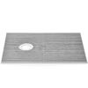 Shower Curb Kit, 60"x38" Shower Pan Kit with 6.3" Offset Drain, Lightweight EPS Shower Installation Kits with 2 Waterproof Cloths, Shower Pan Slope S
