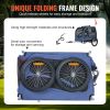 Dog Bike Trailer, Supports up to 100 lbs, Pet Cart Bicycle Carrier, Easy Folding Frame with Quick Release Wheels, Universal Bicycle Coupler, Reflecto