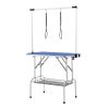 Pet Grooming Table Two Arms with Clamp, 36''x24'' Dog Grooming Station, Foldable Pets Grooming Stand for Medium and Small Dogs, Free No Sit Haunch Ho
