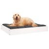 Dog Bed White Solid pine wood 28.1 x 21.3 in Simple Dog Bed